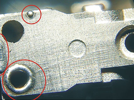 <a href='http://www.gddmy.com/product/3.htm' class='text_a'>模具激光焊機(jī)</a>修復(fù)模具效果